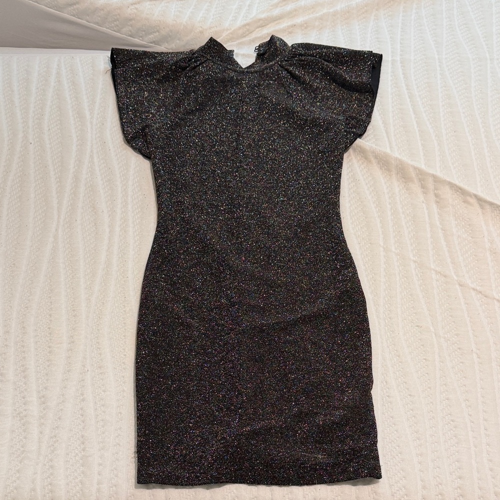 Elegant Black Glitter Dress